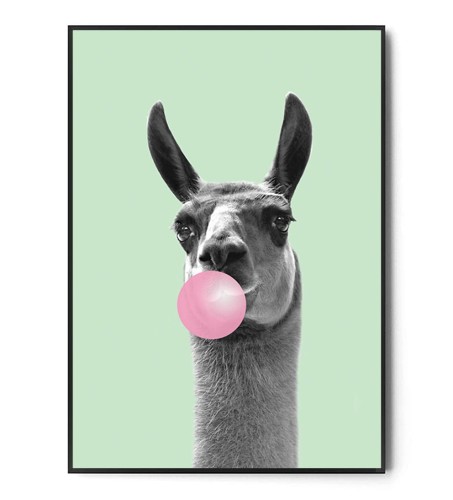 Plakat LAMA BUBBLE GUM mint