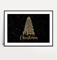 Plakat MERRY CHRISTMAS TREE poziomy z marginesem