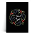 Plakat SILENT NIGHT wianek czarny