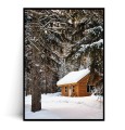 Plakat CHATKA W ZIMOWYM LESIE