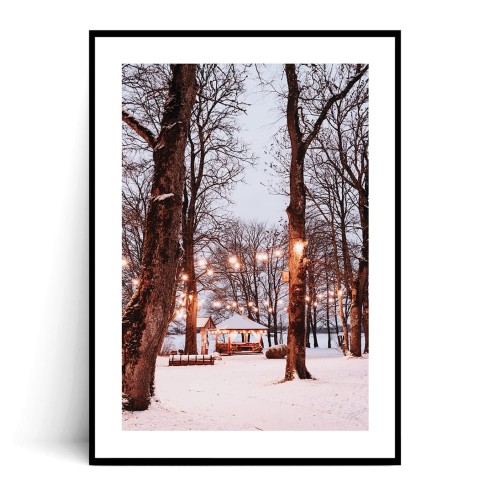 Plakat ZIMOWY PARK z marginesem