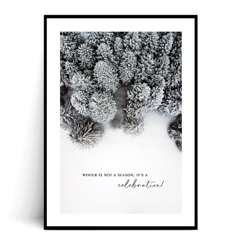 Plakat WINTER CELEBRATION z marginesem