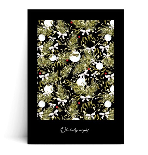 Plakat OH HOLY NIGHT czarny