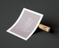 Plakat JOGA MINIMAL no.1 lawendowy z marginesem