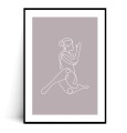 Plakat JOGA MINIMAL no.1 lawendowy z marginesem