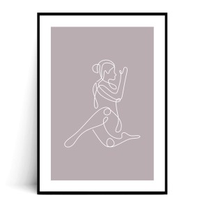 Plakat JOGA MINIMAL no.1 lawendowy