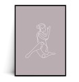 Plakat JOGA MINIMAL no.1 lawendowy