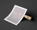 Plakat JOGA MINIMAL no.2 lawendowy z marginesem