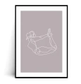Plakat JOGA MINIMAL no.2 lawendowy z marginesem