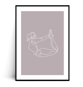 Plakat JOGA MINIMAL no.2 lawendowy 