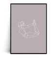 Plakat JOGA MINIMAL no.2 lawendowy