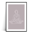 Plakat JOGA MINIMAL no.3 lawendowy z marginesem