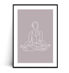 Plakat JOGA MINIMAL no.3 lawendowy  