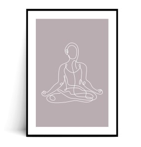 Plakat JOGA MINIMAL no.3 lawendowy  