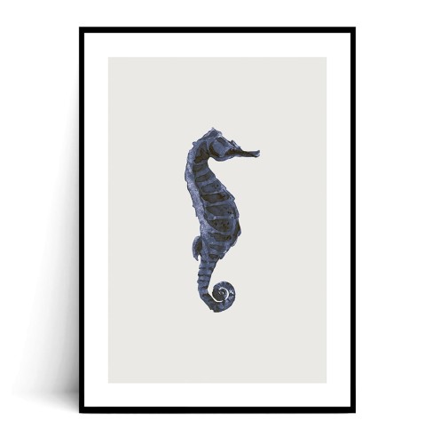 Plakat KONIK MORSKI VINTAGE z marginesem