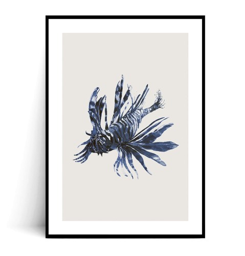 Plakat RYBA VINTAGE z marginesem