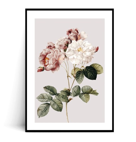 Plakat KWIATY VINTAGE no.2 z marginesem