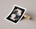 Plakat KWIATY VINTAGE no.3 DARK z marginesem