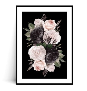 Plakat KWIATY VINTAGE no.3 DARK 