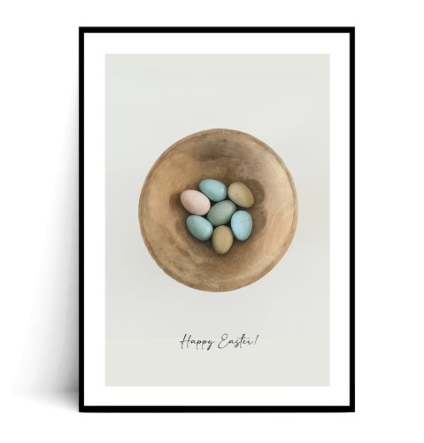 Plakat HAPPY EASTER z marginesem