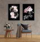 Komplet KWIATY VINTAGE DARK