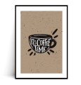 Plakat IT'S COFFEE TIME z marginesem
