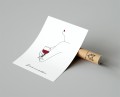 Plakat DRINK WINE FEEL FINE biały