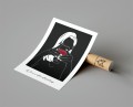Plakat WINE IS WATER WITH FEELINGS czarny