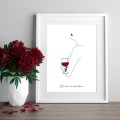 Plakat DRINK WINE FEEL FINE