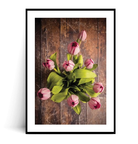 Plakat TULIPANY z marginesem