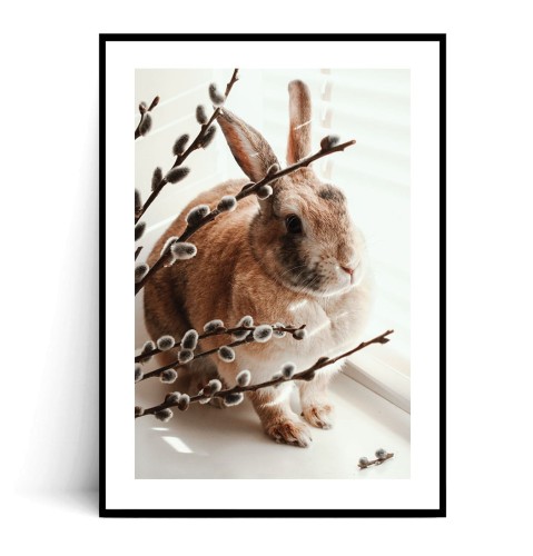 Plakat WIELKANOCNY KRÓLICZEK z marginesem
