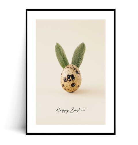 Plakat HAPPY EASTER EGG z marginesem