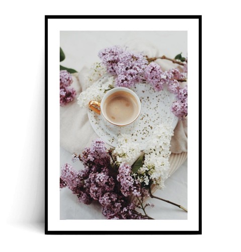 Plakat KAWA I BEZ z marginesem