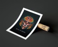 Plakat DIA DE LOS MUERTOS no.1 z napisem z marginesem