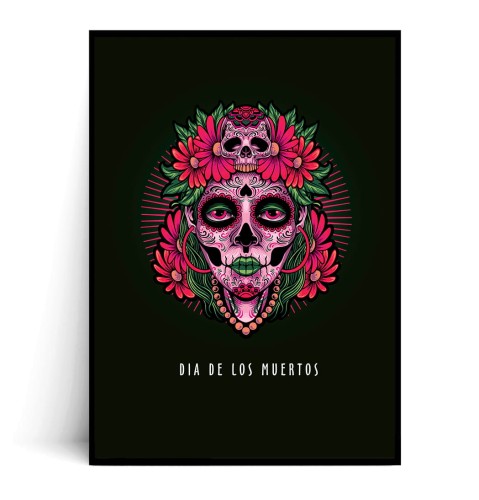Plakat DIA DE LOS MUERTOS no.2 z napisem