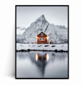Plakat ZIMOWY DOMEK NA ISLANDII