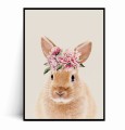 Plakat KRÓLICZEK Z KWIATAMI