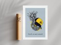 Plakat NIEZŁY ZE MNIE ANANAS z marginesem