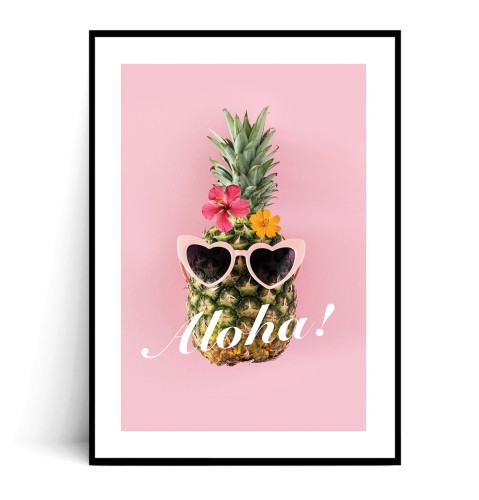 Plakat ALOHA! z marginesem