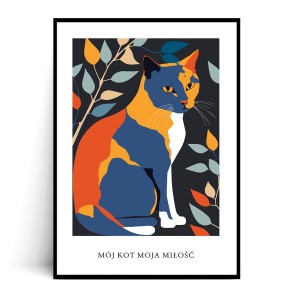 Plakat MÓJ KOT MOJA MIŁOŚĆ personalizowany 