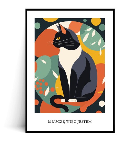 Plakat MRUCZĘ WIĘC JESTEM z cytatem