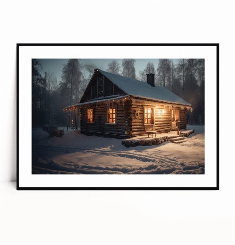 Plakat ZIMOWY DOMEK W LESIE poziomy z marginesem.jpg