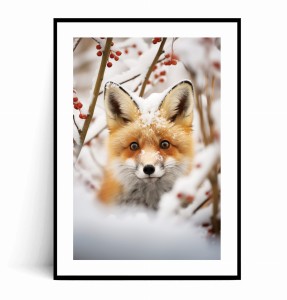 Plakat LISEK W ŚNIEGU 
