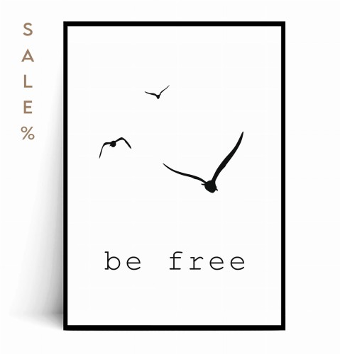 Plakat BE FREE A3
