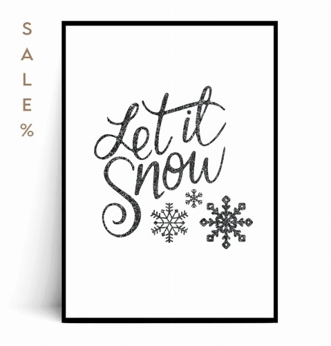 Plakat LET IT SNOW 40x50