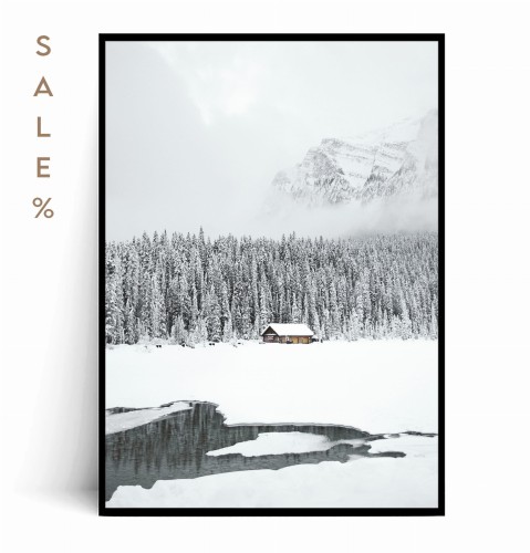 Plakat ZIMOWY DOMEK NAD JEZIOREM  40x50