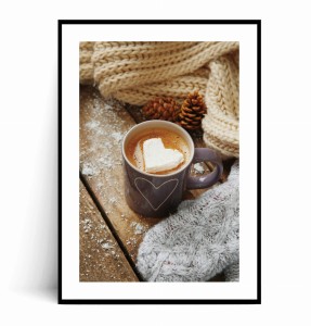 Plakat ZIMOWA KAWA Z PIANKĄ 