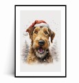 Plakat ŚWIĄTECZNY PIES no.26 Airedale Terrrier z marginesem.jpg