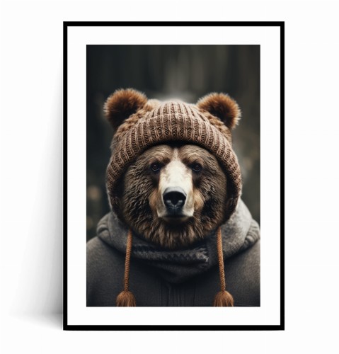Plakat NIEDŹWIEDŹ W CZAPCE no.4 z marginesem.jpg