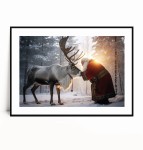 Plakat RENIFER Z MIKOŁAJEM no.1